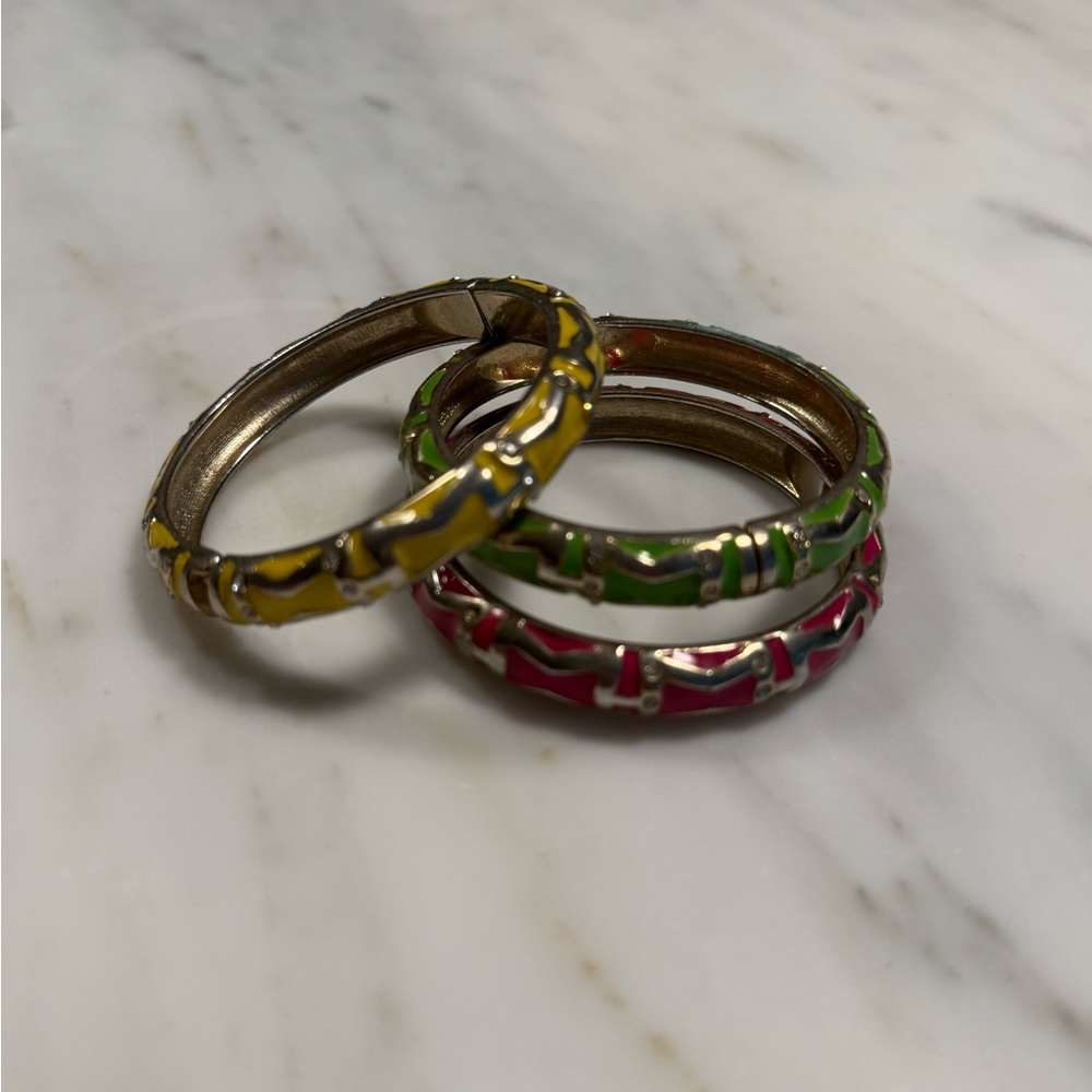 Colorful Enamel Bangle Set - Picture 2 of 2